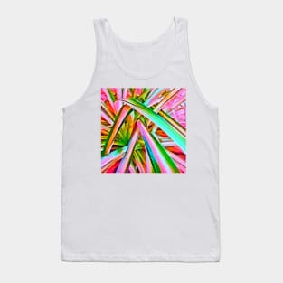 Pastel Spider Plant Leaves Tank Top